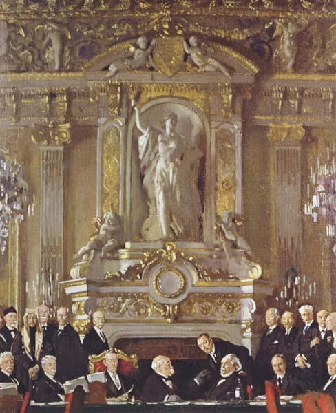 Sir William Orpen A Peace Conference at the Zuai d Orsay